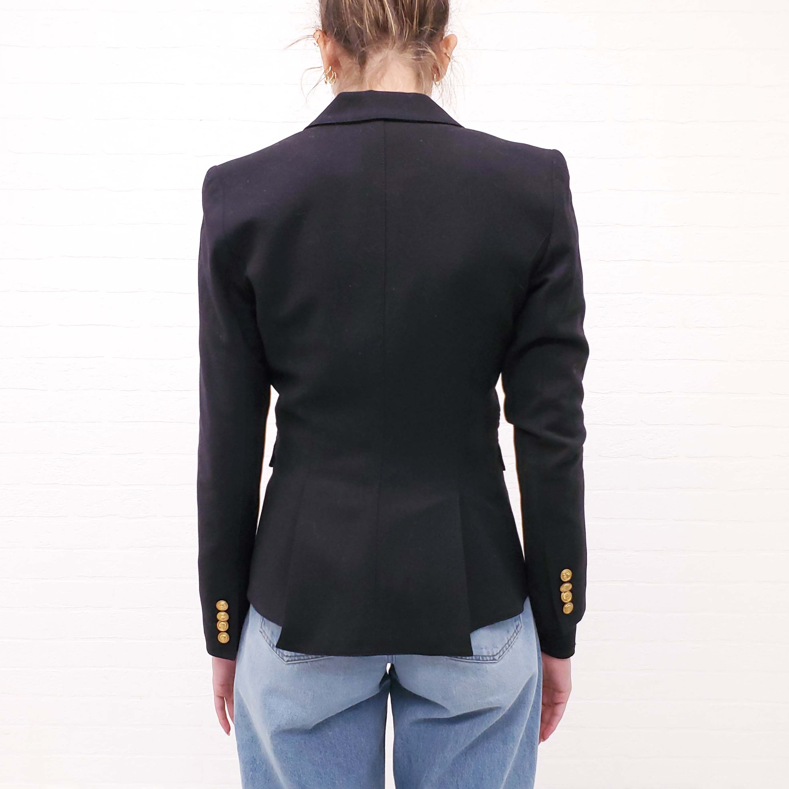 SMYTHE BLACK DUCHESS BLAZER ‘ELUXE’ COLLABORATION - SIZE 4