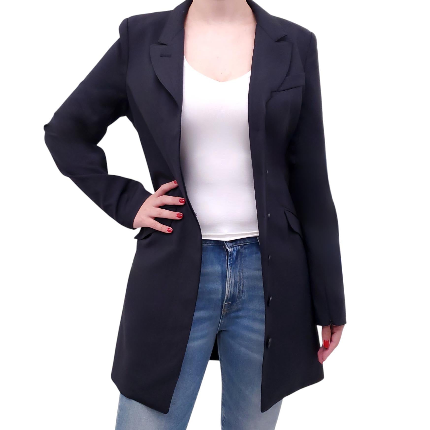SMYTHE BLACK LONG BLAZER - SIZE 4