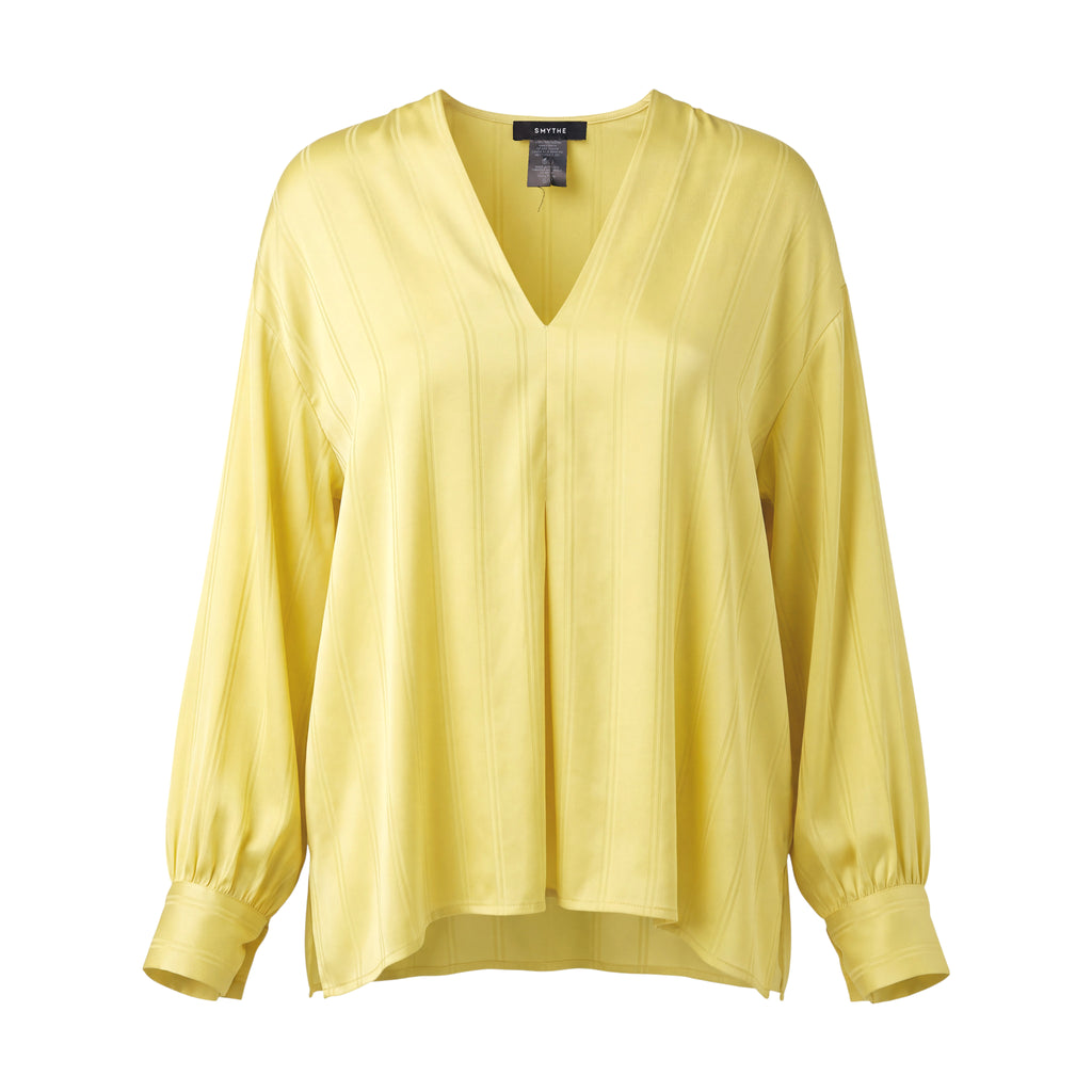 SMYTHE CHARTREUSE YELLOW BLOUSE - SIZE S