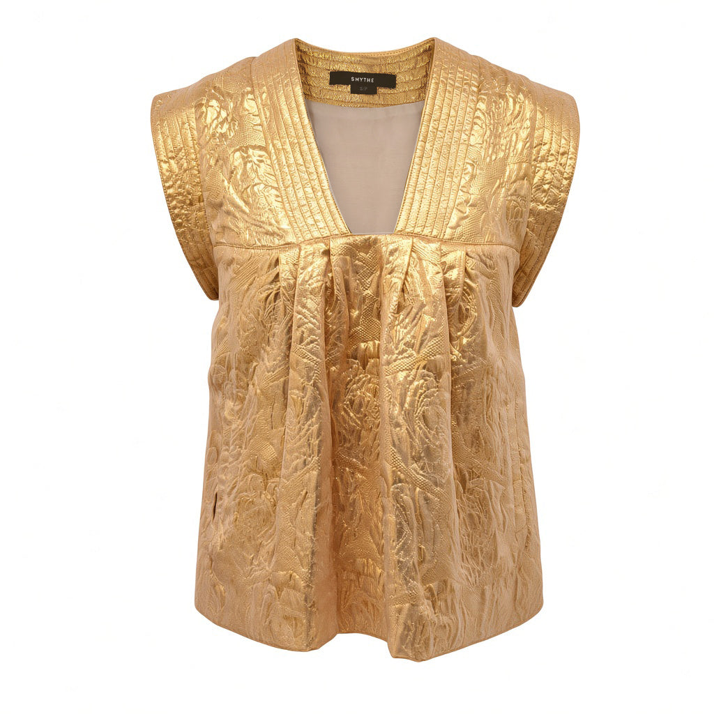 SMYTHE GOLD RUNWAY BLOUSE  - SIZE S/P