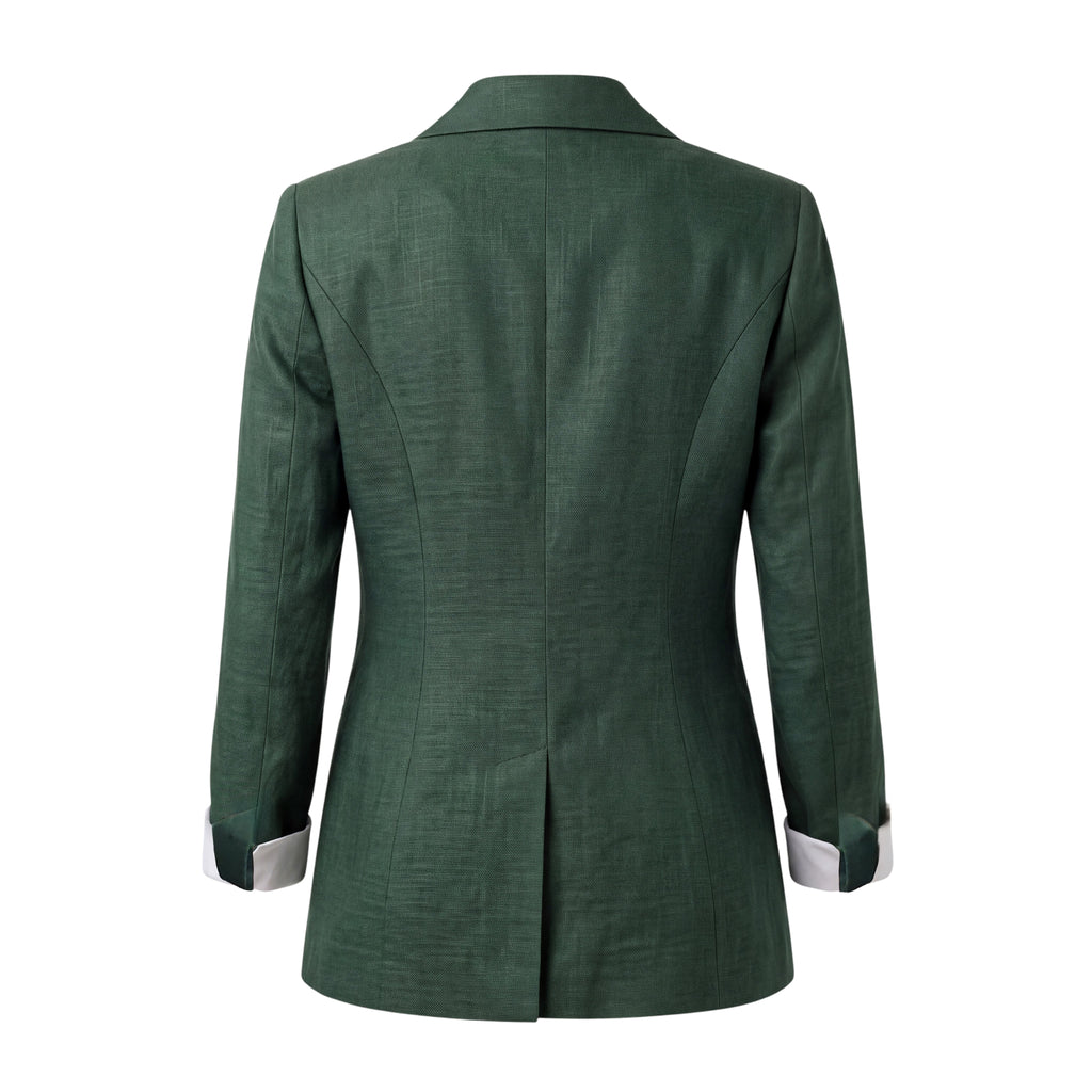 SMYTHE GREEN LINEN BLAZER - SIZE XS
