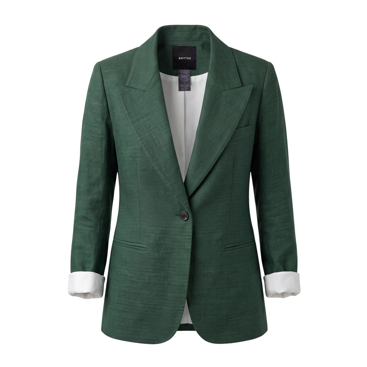 SMYTHE GREEN LINEN BLAZER - SIZE XS