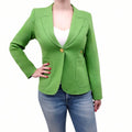 SMYTHE GREEN LINEN DUCHESS BLAZER - SIZE 8