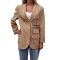SMYTHE KHAKI MILITARY JACKET - SIZE XS