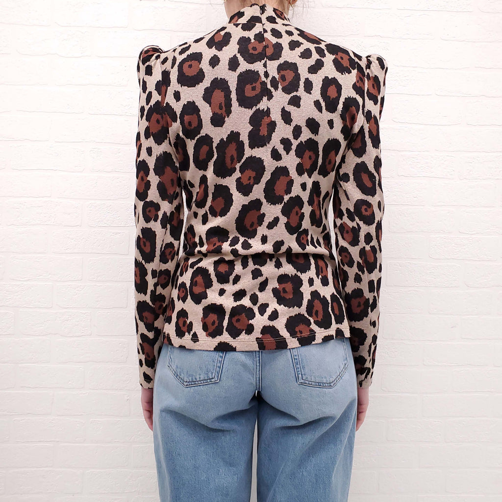 SMYTHE LEOPARD BLOUSE - SIZE L