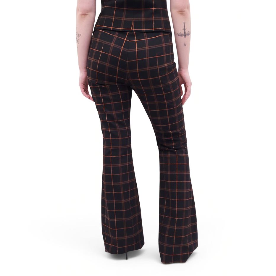 SMYTHE NAVY METALLIC PLAID VEST SET - SIZE 4