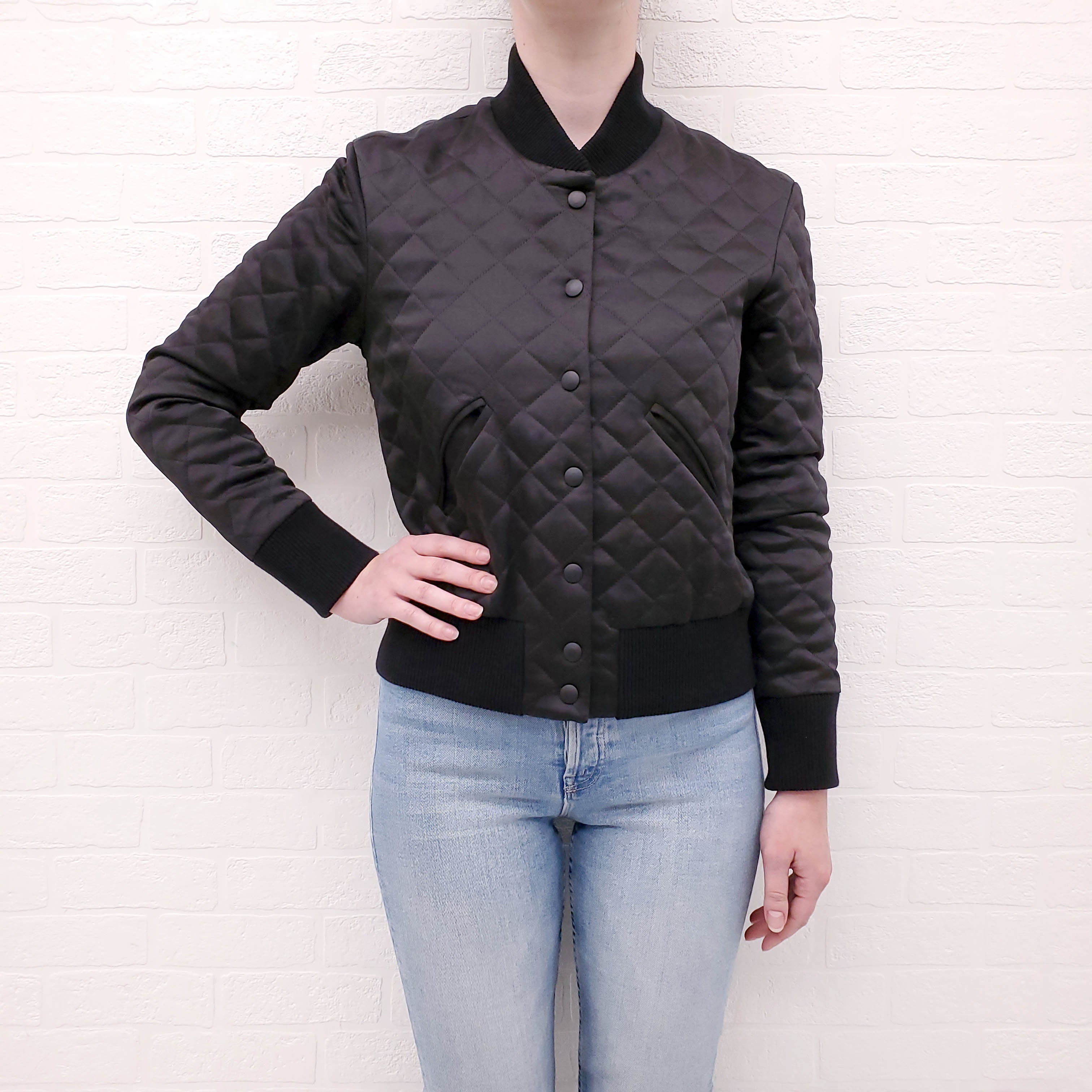 SMYTHE PADDED BOMBER JACKET - SIZE 4