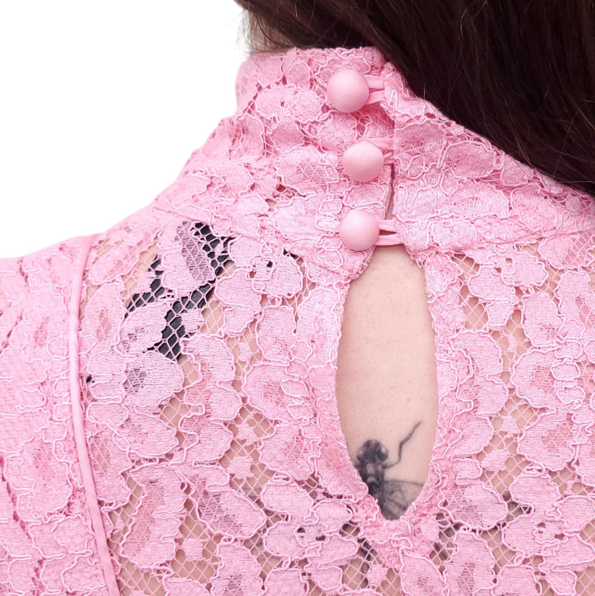 SMYTHE PINK LACE BLOUSE - SIZE M