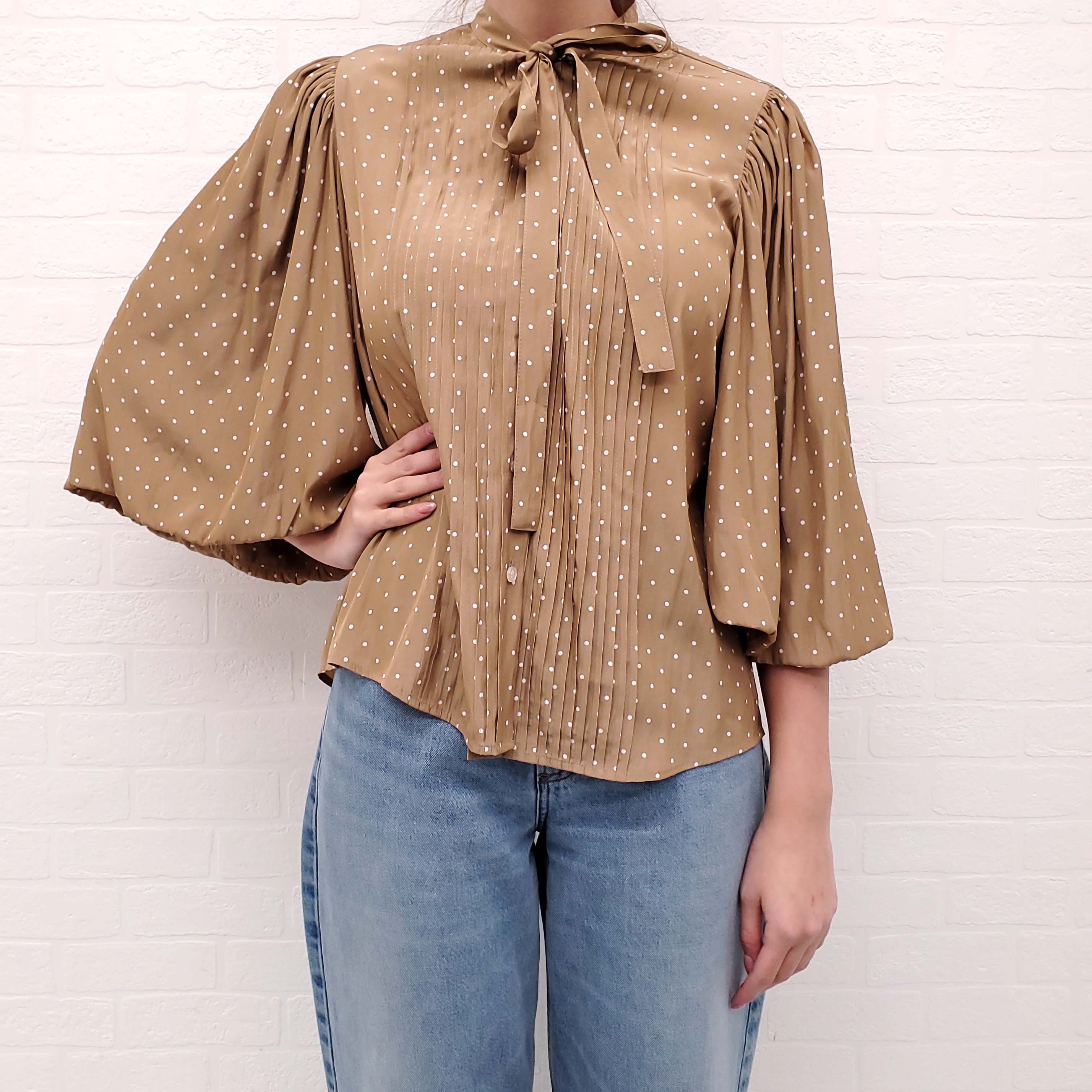 SMYTHE POLKA DOT BLOUSE - SIZE L