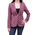 SMYTHE RED AND BLUE PLAID DUCHESS BLAZER - SIZE 6