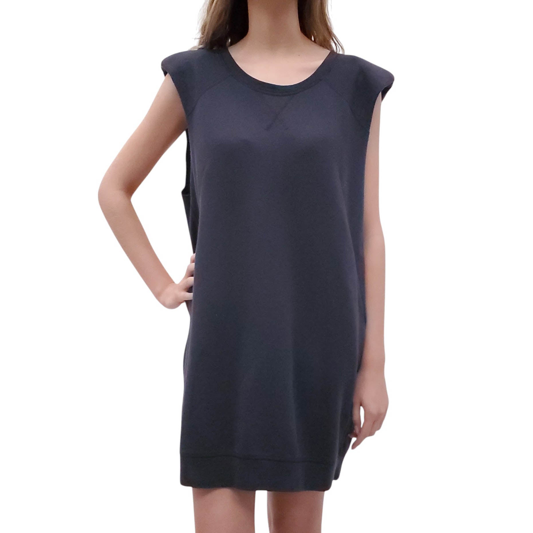 SMYTHE SLEEVELESS DRESS WITH SHOULDER PAD - SIZE S