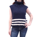 SMYTHE x AUGDEN NAVY STRIPED KNIT SWEATER VEST - SIZE 8