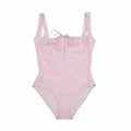 SOLID & STRIPED PINK GINGHAM ONE-PIECE SWIMSUIT - SIZE L