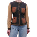 MOSCHINO BROWN BLAZER WITH HEART DTAILS - SIZE 40