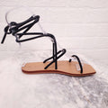 ST AGNI WRAP AROUND LEATHER SANDALS  - SIZE 36