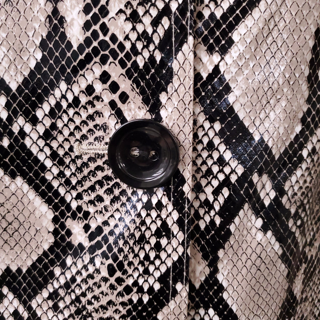 STAND STUDIO SNAKESKIN EFFECT COAT - SIZE 38