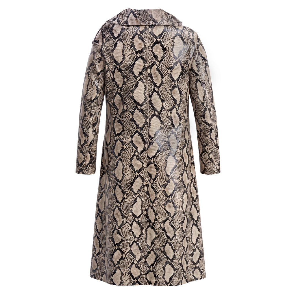 STAND STUDIO SNAKESKIN EFFECT COAT - SIZE 38