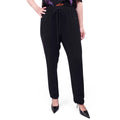 STELLA MCCARTNEY BLACK ELASTIC WAIST TROUSERS - SIZE 46