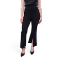 STELLA MCCARTNEY BLACK TROUSERS WITH SLIT DETAILS - SIZE 38