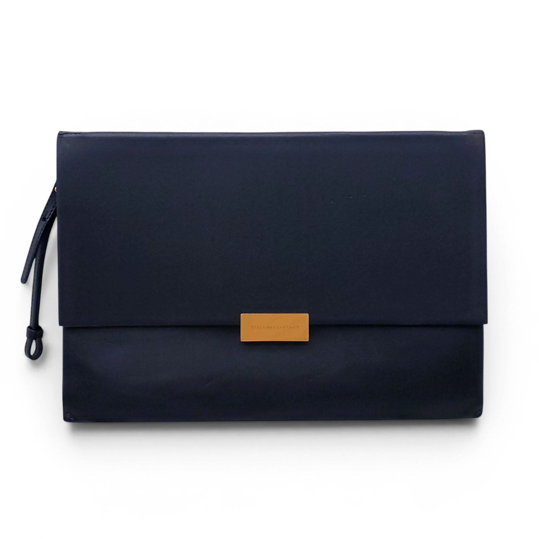 STELLA MCCARTNEY BLACK VEGAN LEATHER CLUTCH