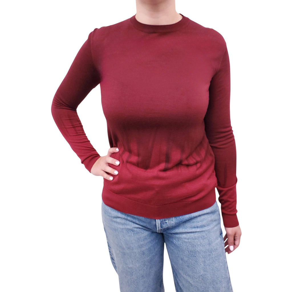 STELLA MCCARTNEY BURGUNDY TIE DYE EFFECT SWEATER - SIZE 40