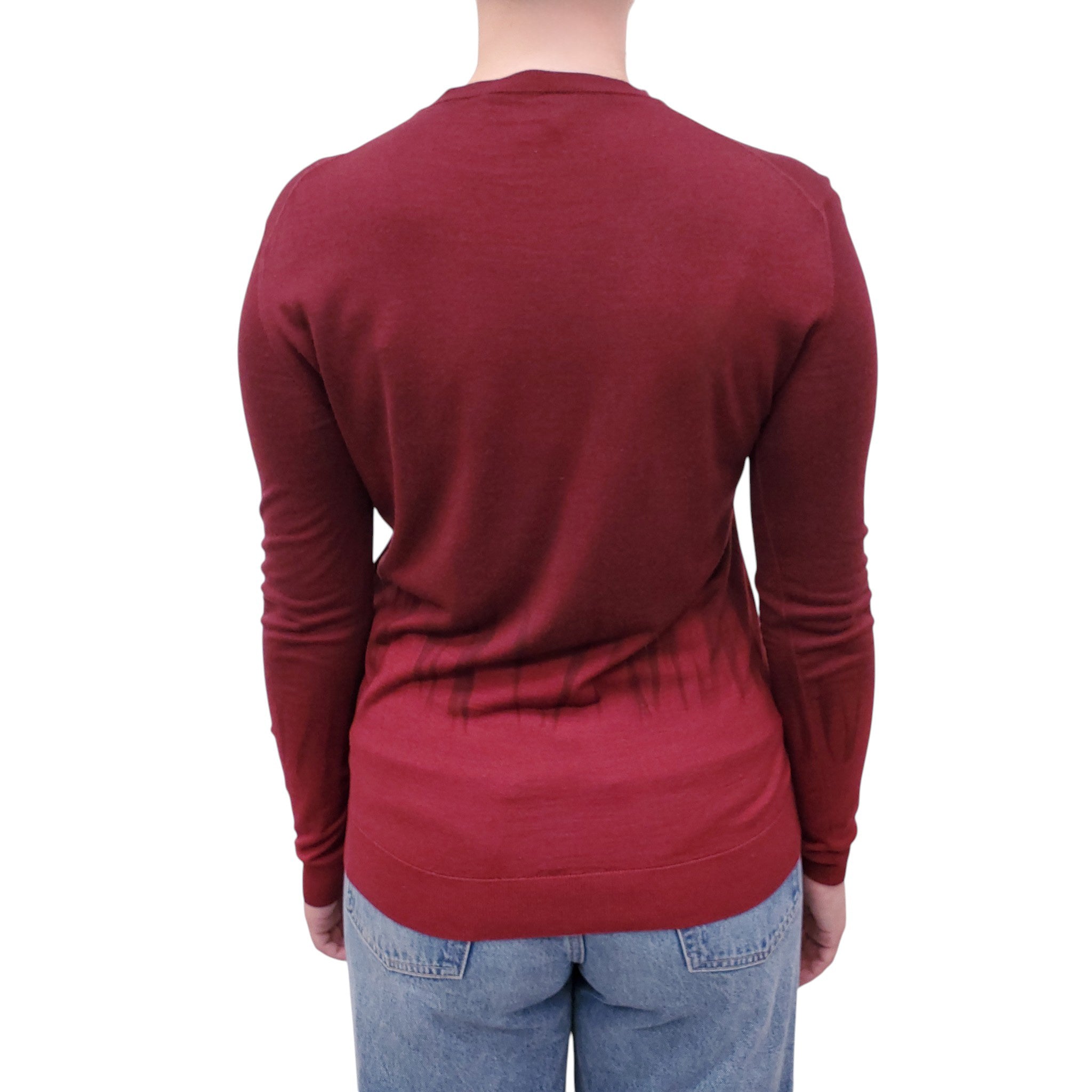 STELLA MCCARTNEY BURGUNDY TIE DYE EFFECT SWEATER - SIZE 40