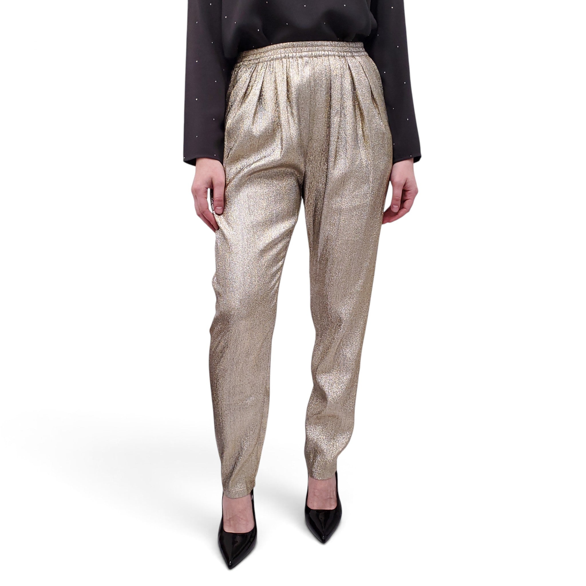 STELLA MCCARTNEY GOLD LURES TROUSERS - SIZE 42