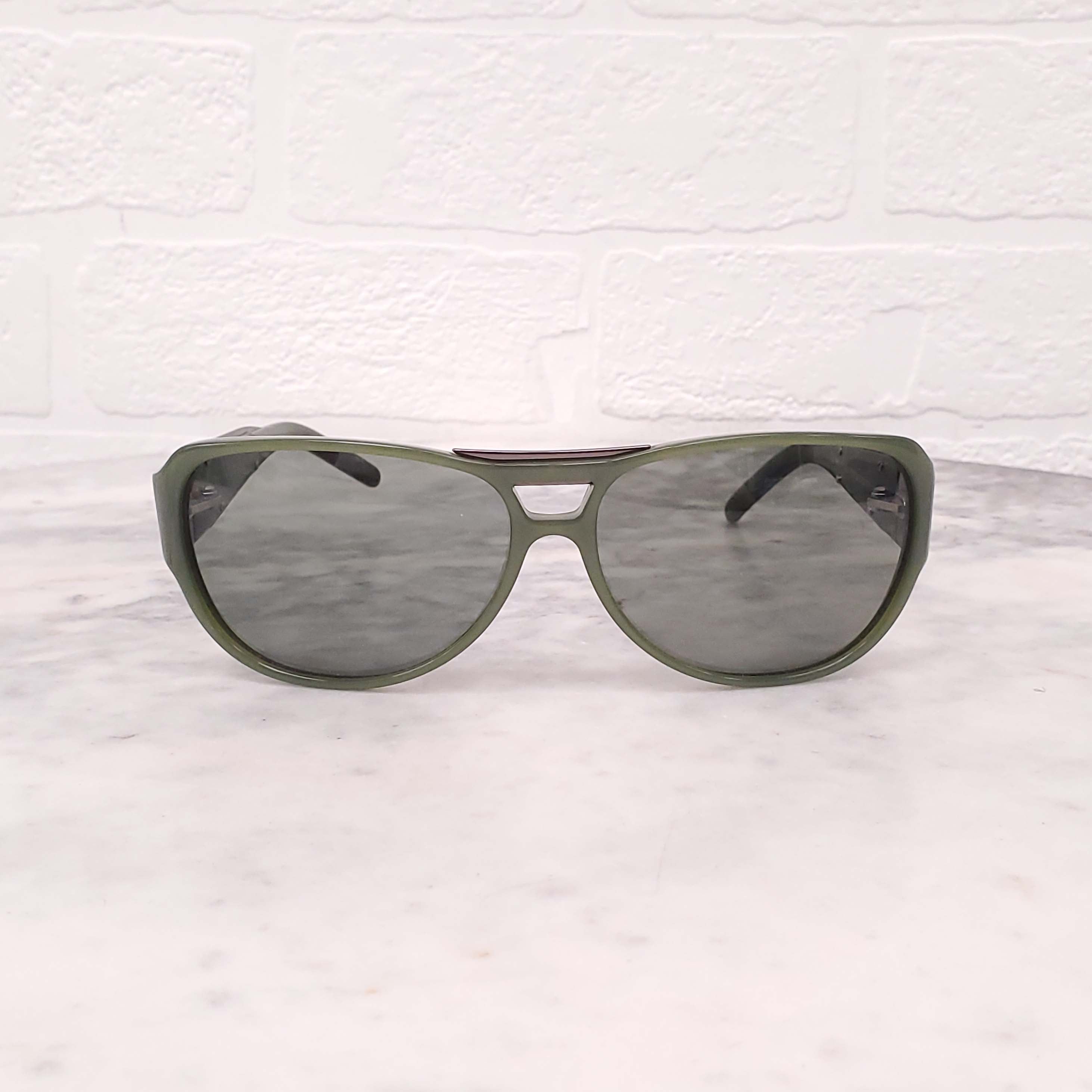 STELLA MCCARTNEY GREEN LOGO SUNGLASSES