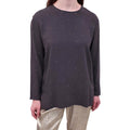STELLA MCCARTNEY GREY LONG SLEEVE STUDDED BLOUSE - SIZE 40