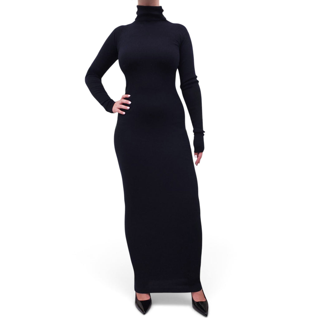 STELLA MCCARTNEY NAVY TURTLENECK SWEATER DRESS - SIZE S