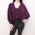 STELLA MCCARTNEY OVERSIZED PURPLE SWEATER - SIZE 42