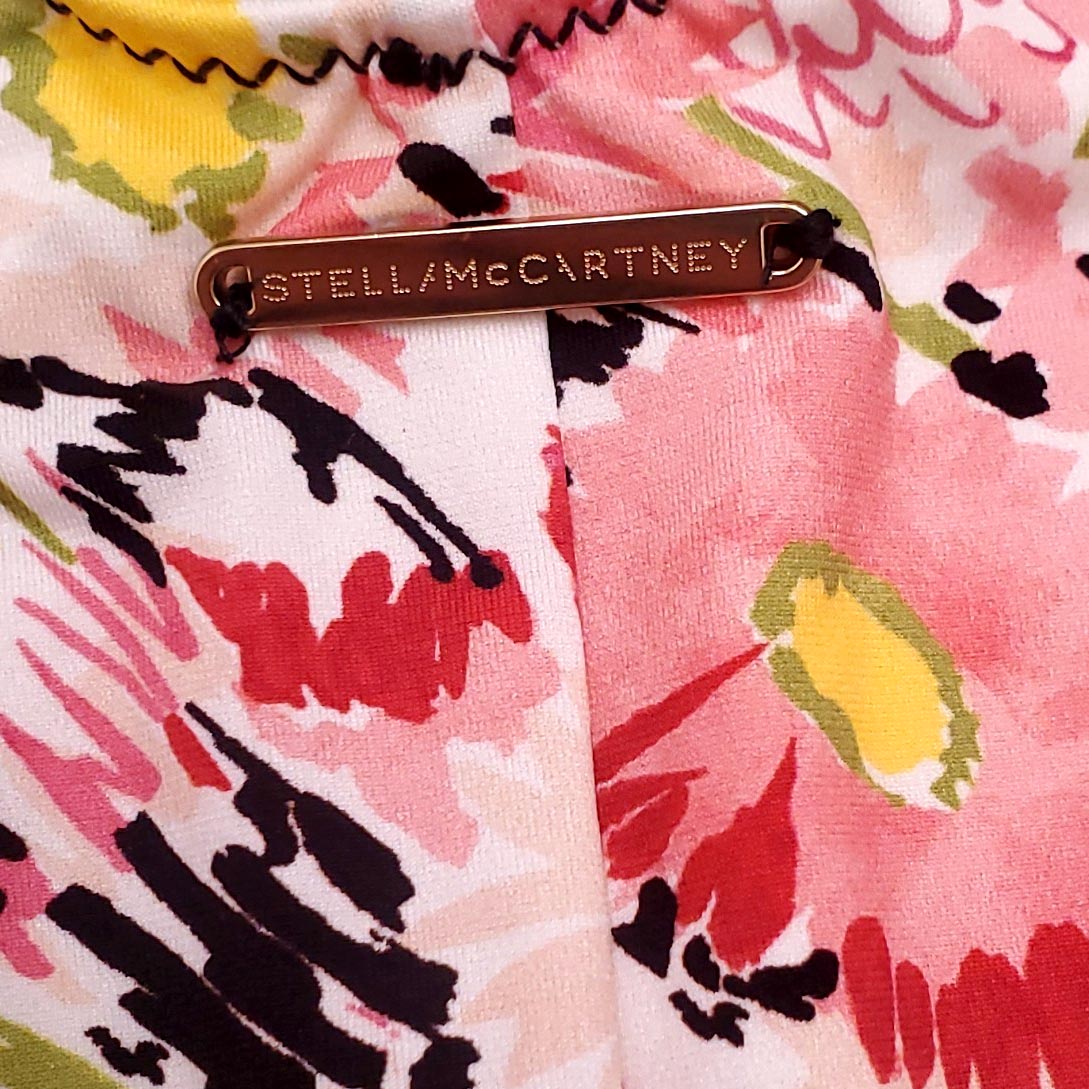 STELLA MCCARTNEY PINK AND YELLOW FLORAL ONE-PIECE SWIMSUIT - SIZE S
