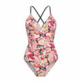 STELLA MCCARTNEY PINK AND YELLOW FLORAL ONE-PIECE SWIMSUIT - SIZE S