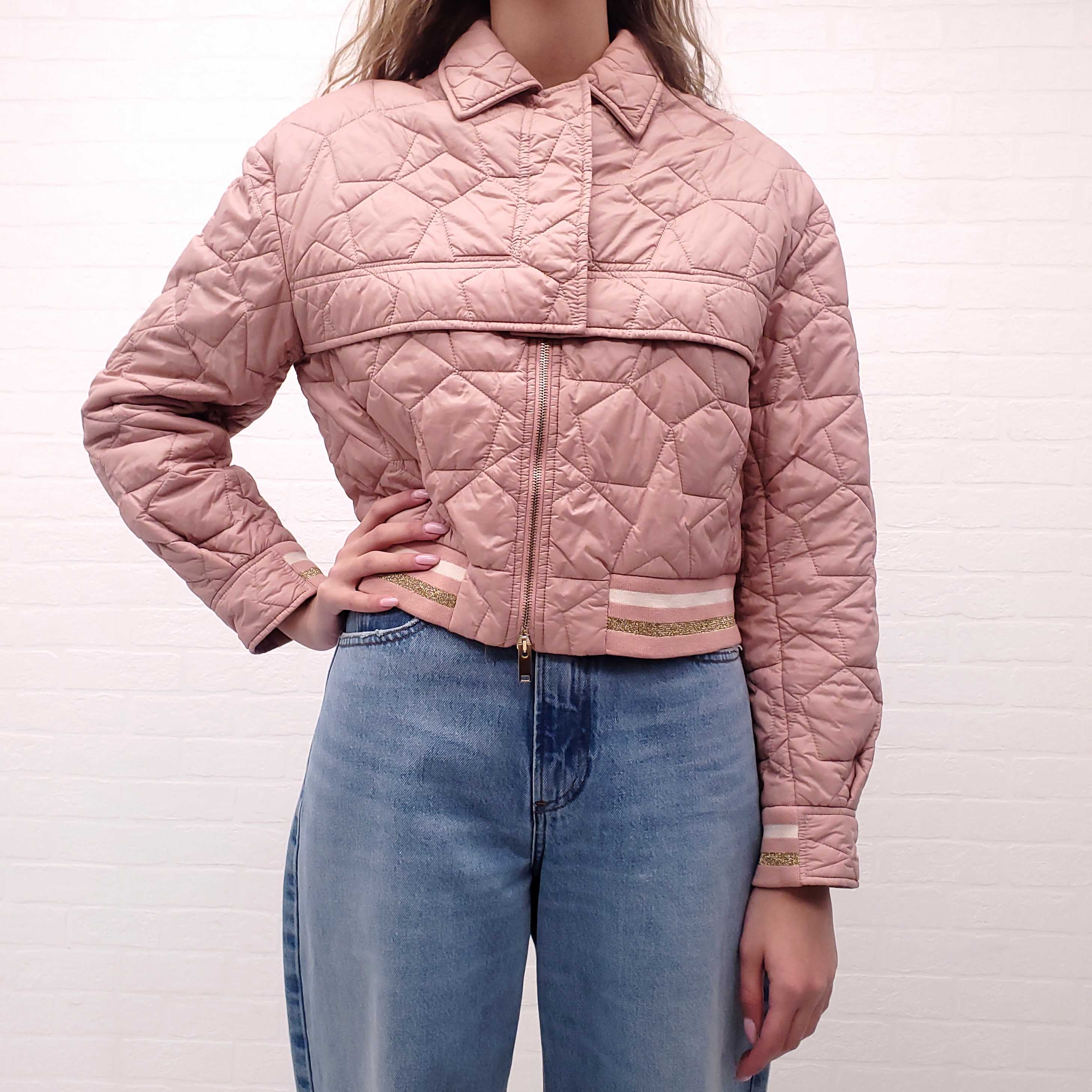 STELLA MCCARTNEY PINK BOMBER JACKET - SIZE 40