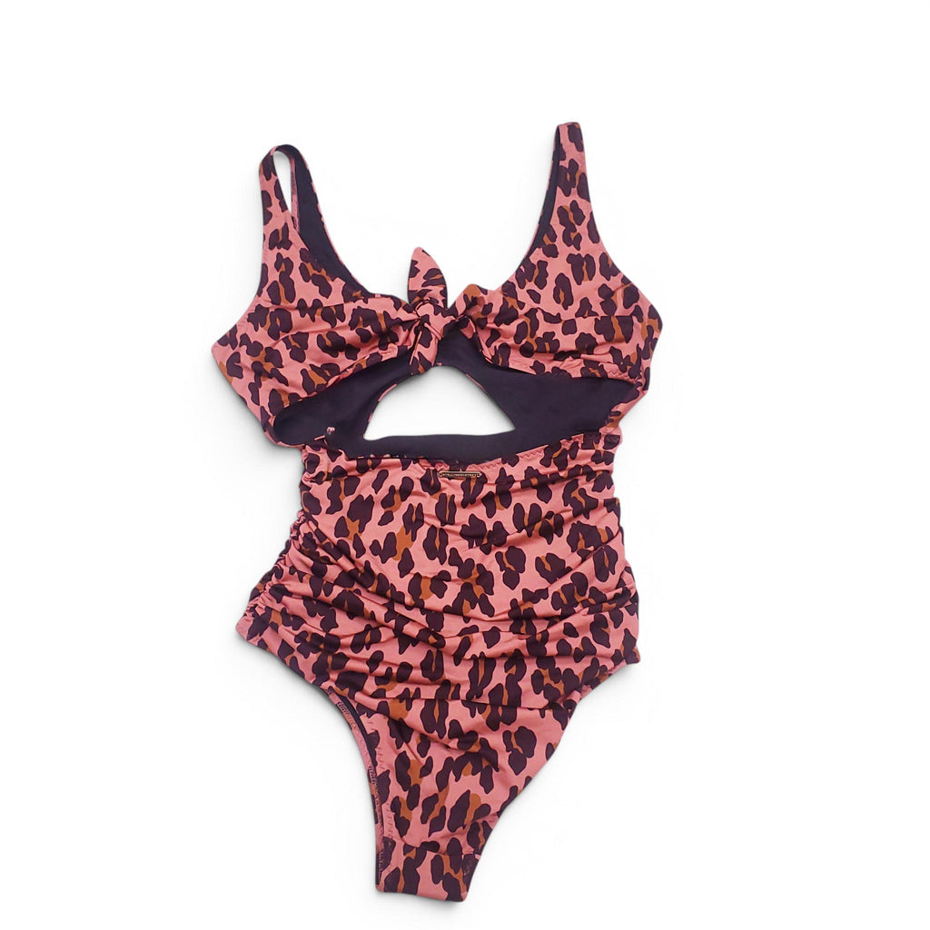 STELLA MCCARTNEY PINK LEOPARD ONE-PIECE SWIMSUIT - SIZE XS