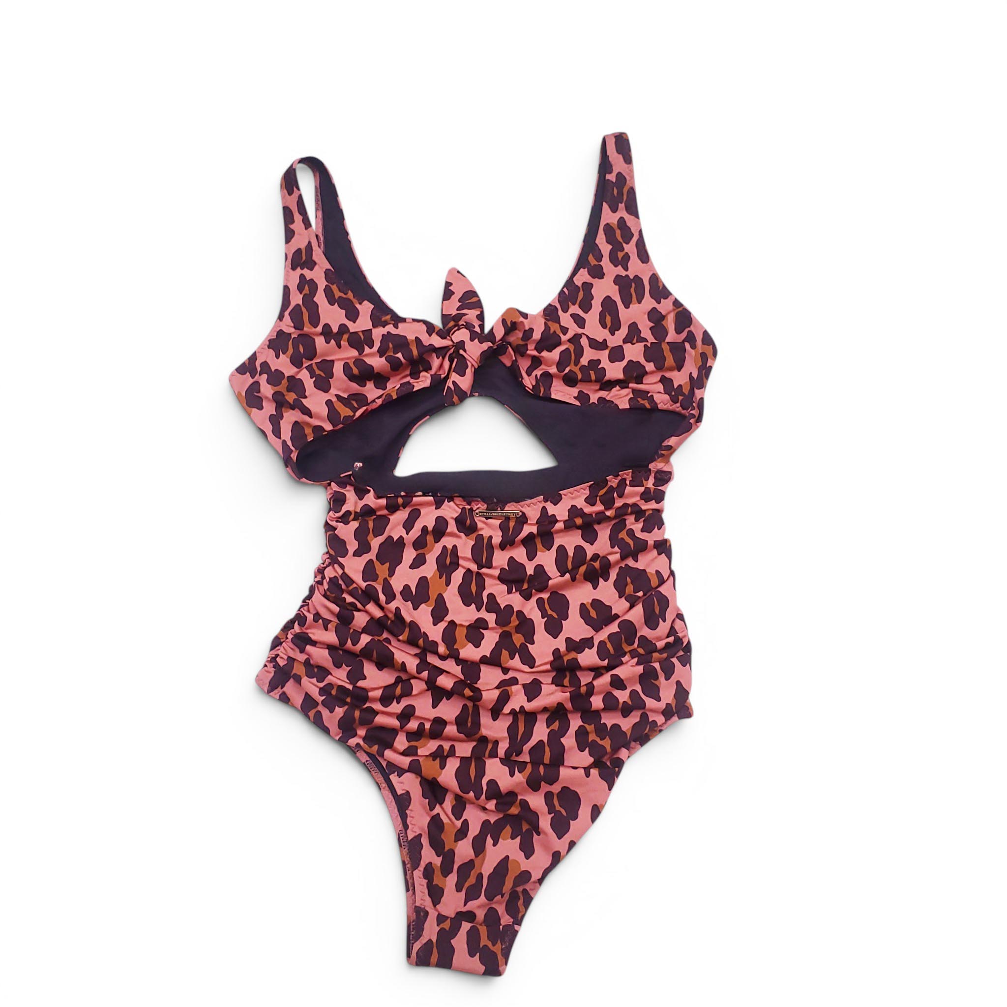 STELLA MCCARTNEY PINK LEOPARD ONE-PIECE SWIMSUIT - SIZE XS