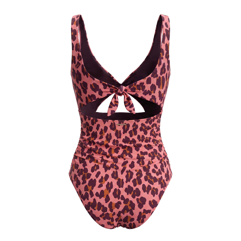 STELLA MCCARTNEY PINK LEOPARD ONE-PIECE SWIMSUIT - SIZE XS