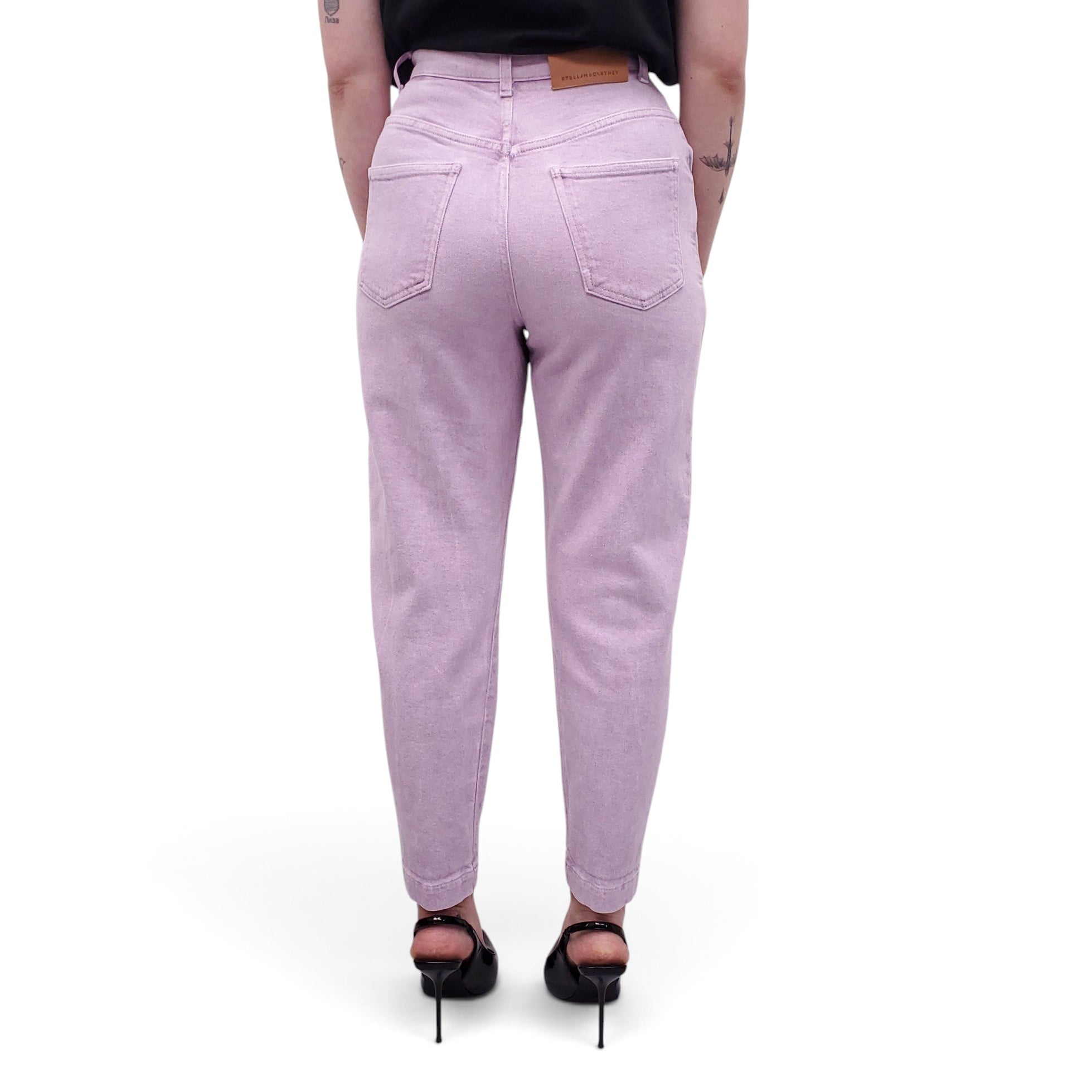 STELLA MCCARTNEY PURPLE LOGO JEANS - SIZE 26