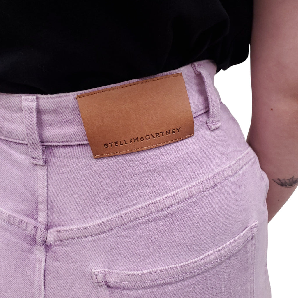STELLA MCCARTNEY PURPLE LOGO JEANS - SIZE 26