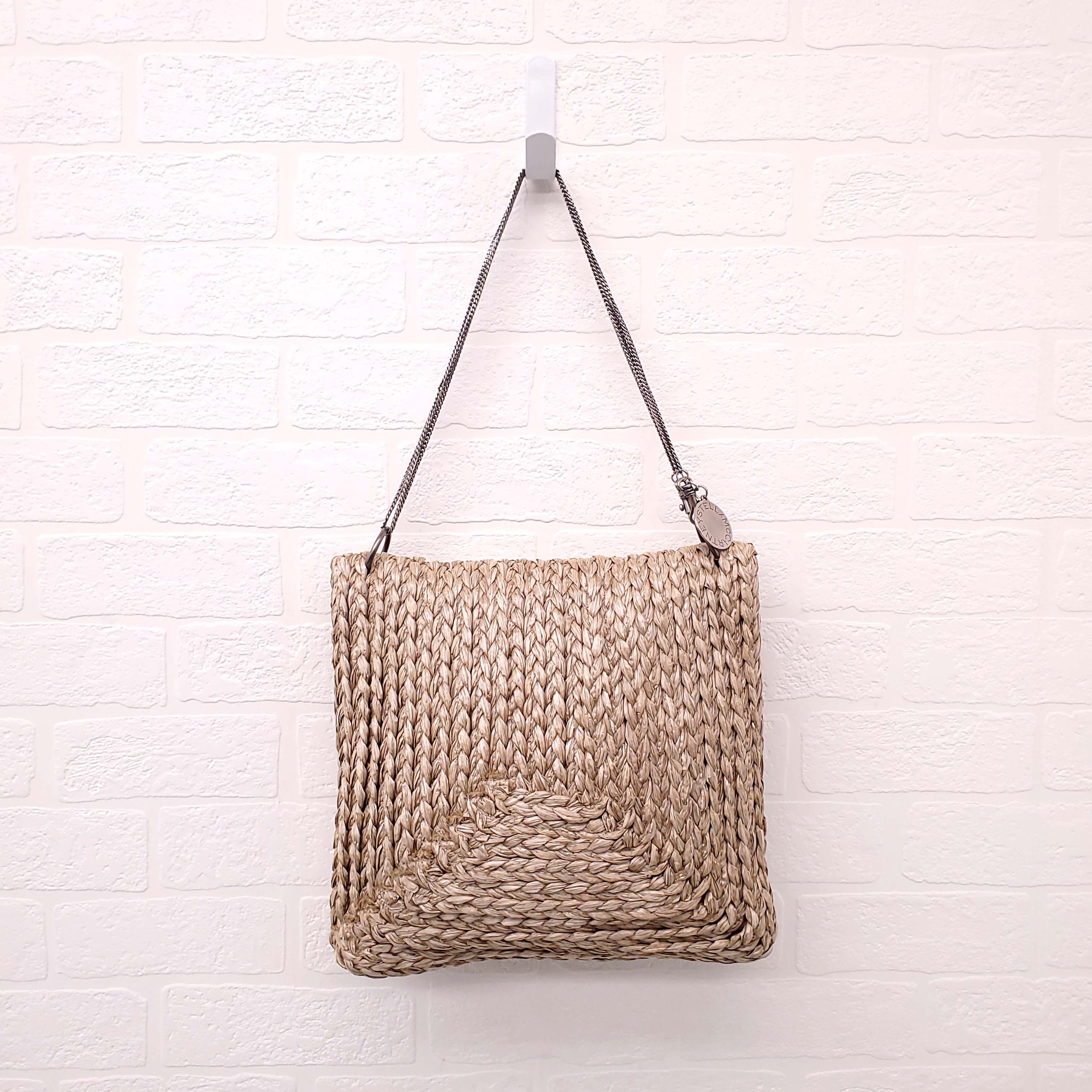 STELLA MCCARTNEY RAFFIA SHOULDER BAG