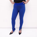STELLA MCCARTNEY ROYAL BLUE ELASTIC WAIST LEGGINGS WITH ZIP - SIZE 42