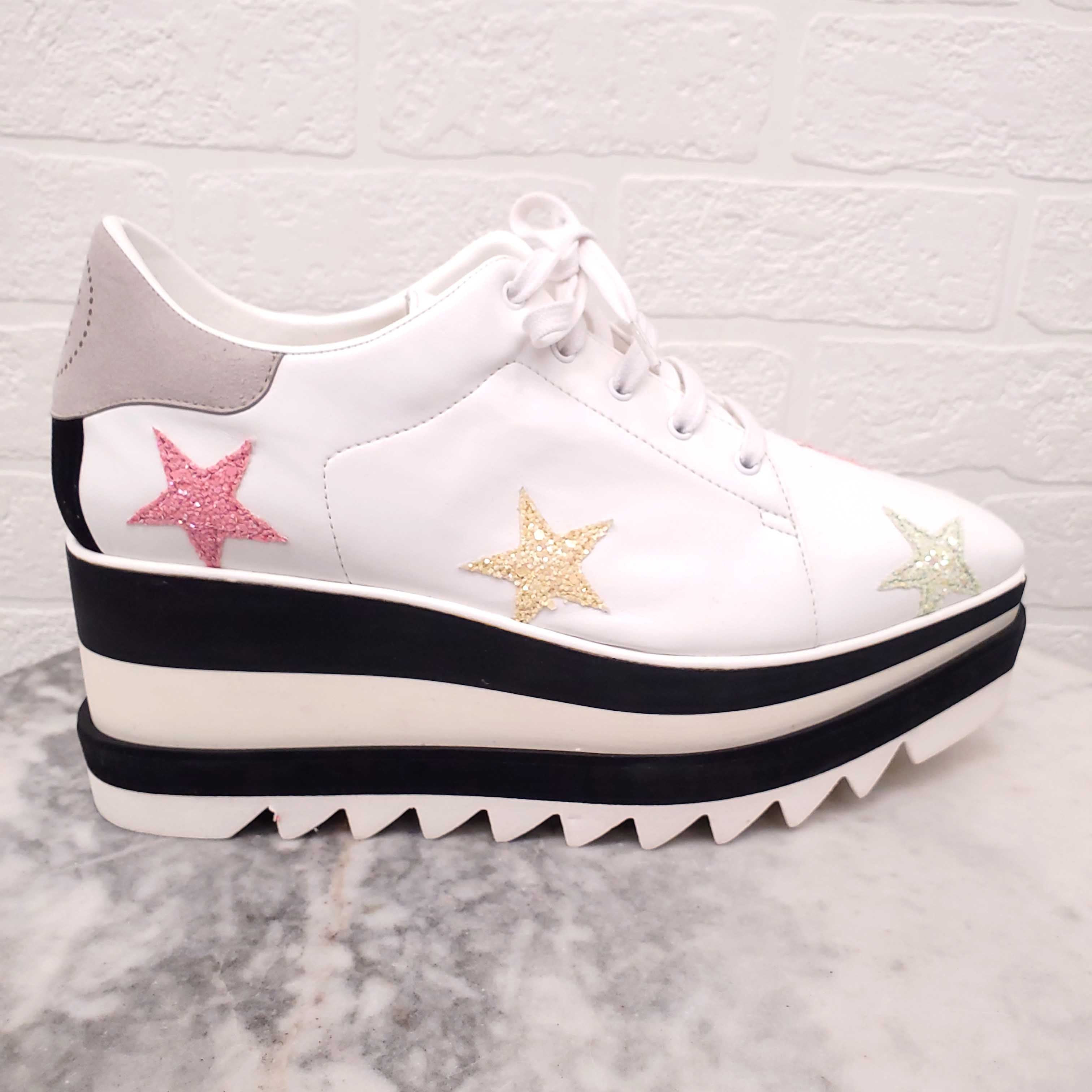 STELLA MCCARTNEY STAR EMBELLISHED SNEAKERS - SIZE 39