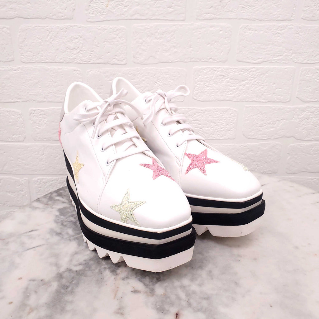 STELLA MCCARTNEY STAR EMBELLISHED SNEAKERS - SIZE 39