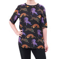 STELLA MCCARTNEY TIGER PATTERNED SHORT SLEEVE BLOUSE - SIZE 42
