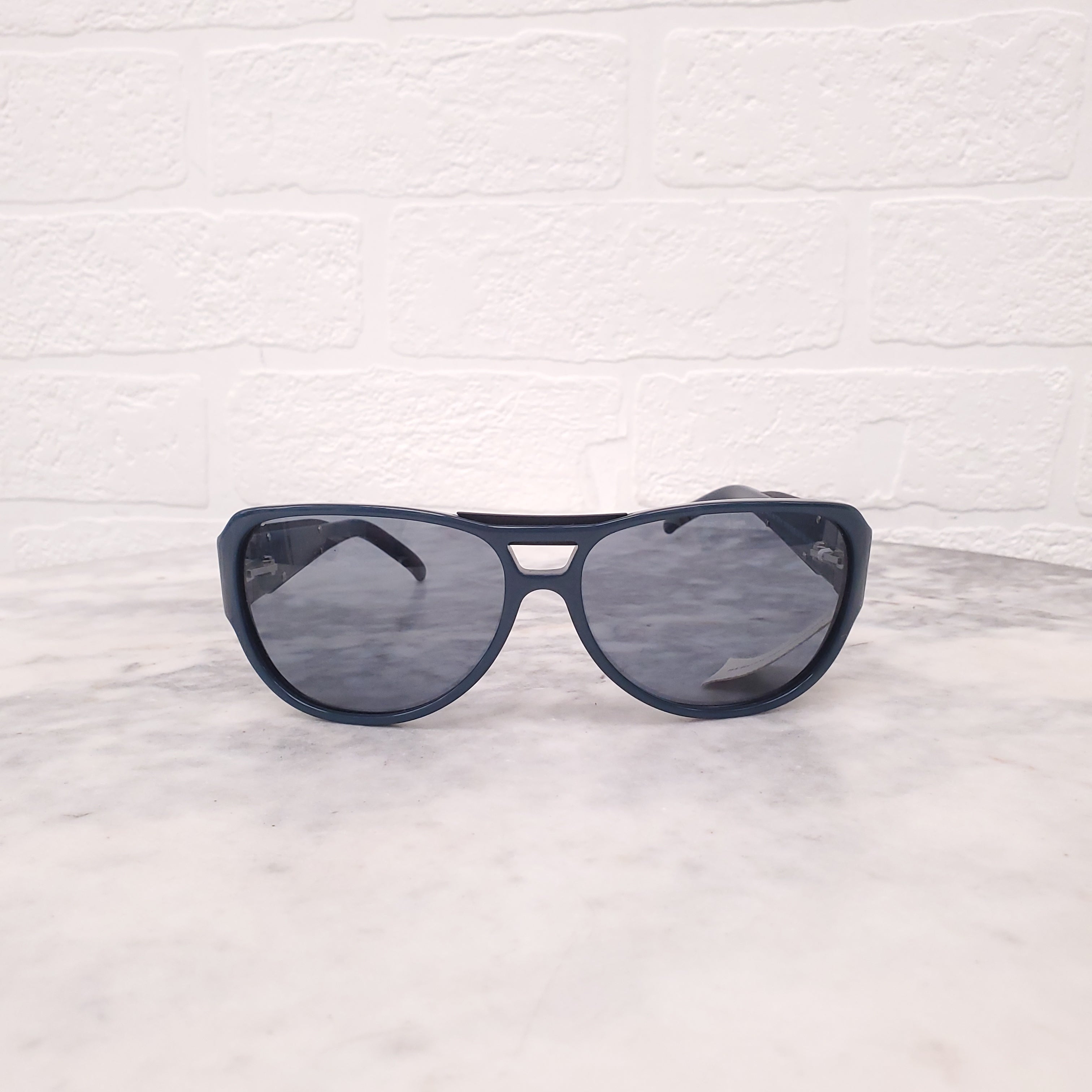 STELLA MCCARTNEY TURQUOISE LOGO SUNGLASSES