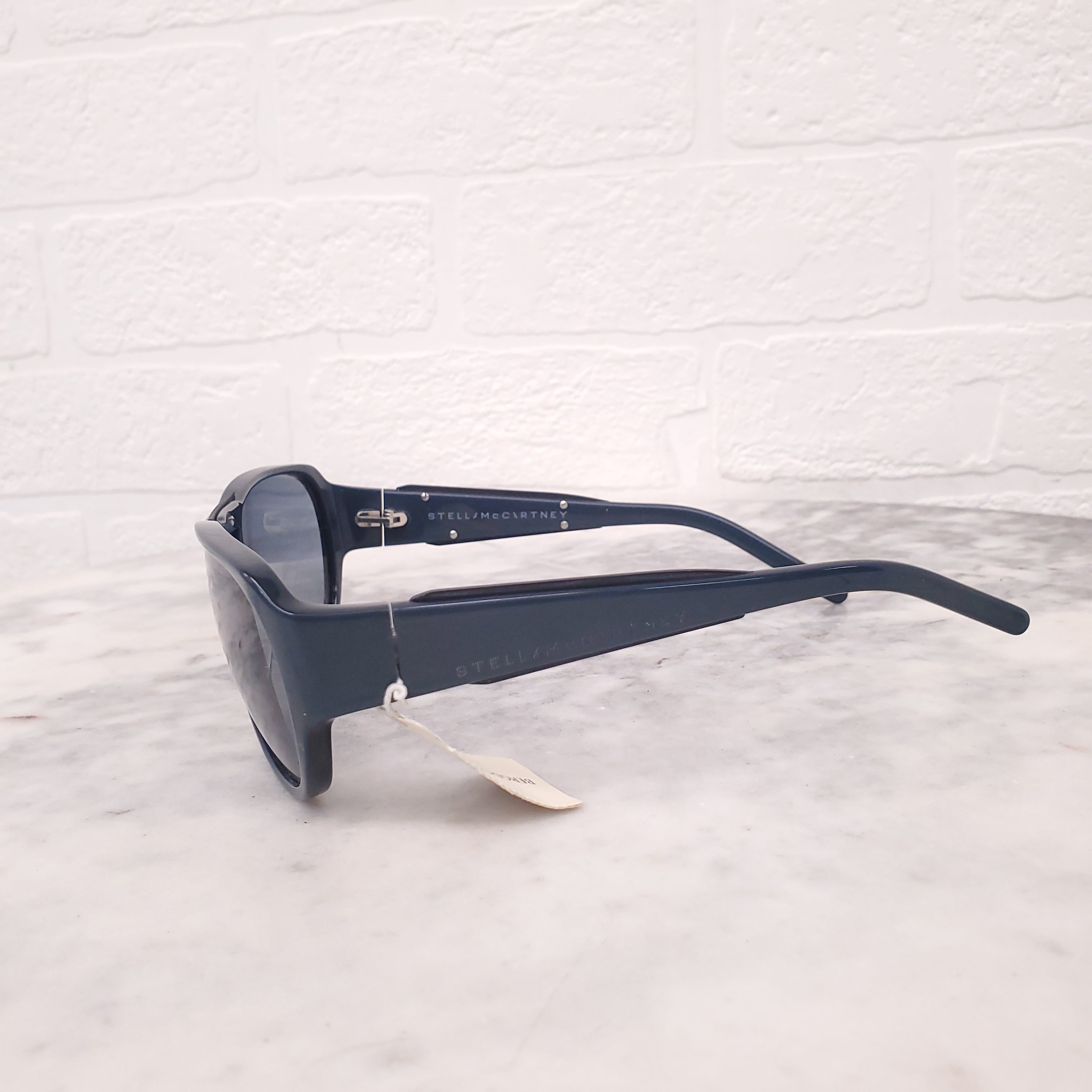 STELLA MCCARTNEY TURQUOISE LOGO SUNGLASSES