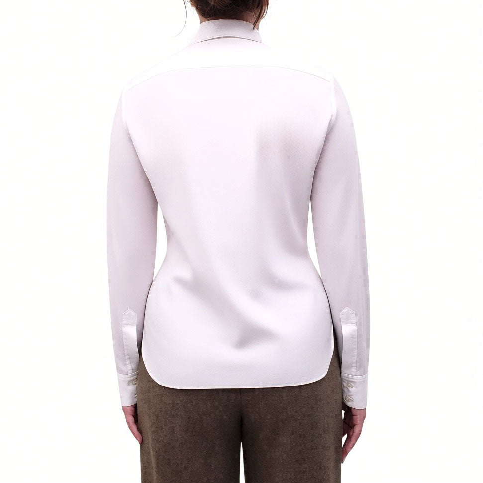 STELLA MCCARTNEY WHITE COTTON SHIRT WITH POCKET DETAIL - SIZE 40
