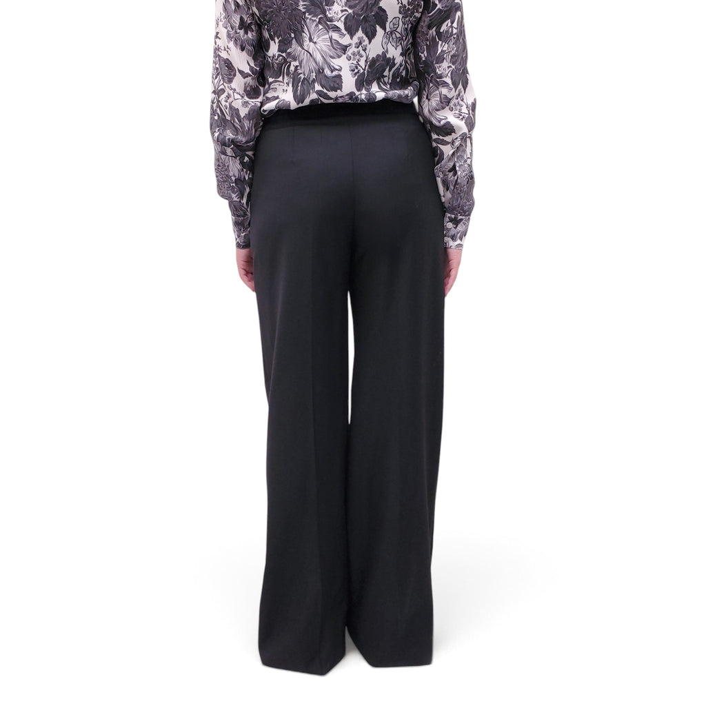 STELLA MCCARTNEY WIDE LEG BLACK TROUSERS - SIZE 44