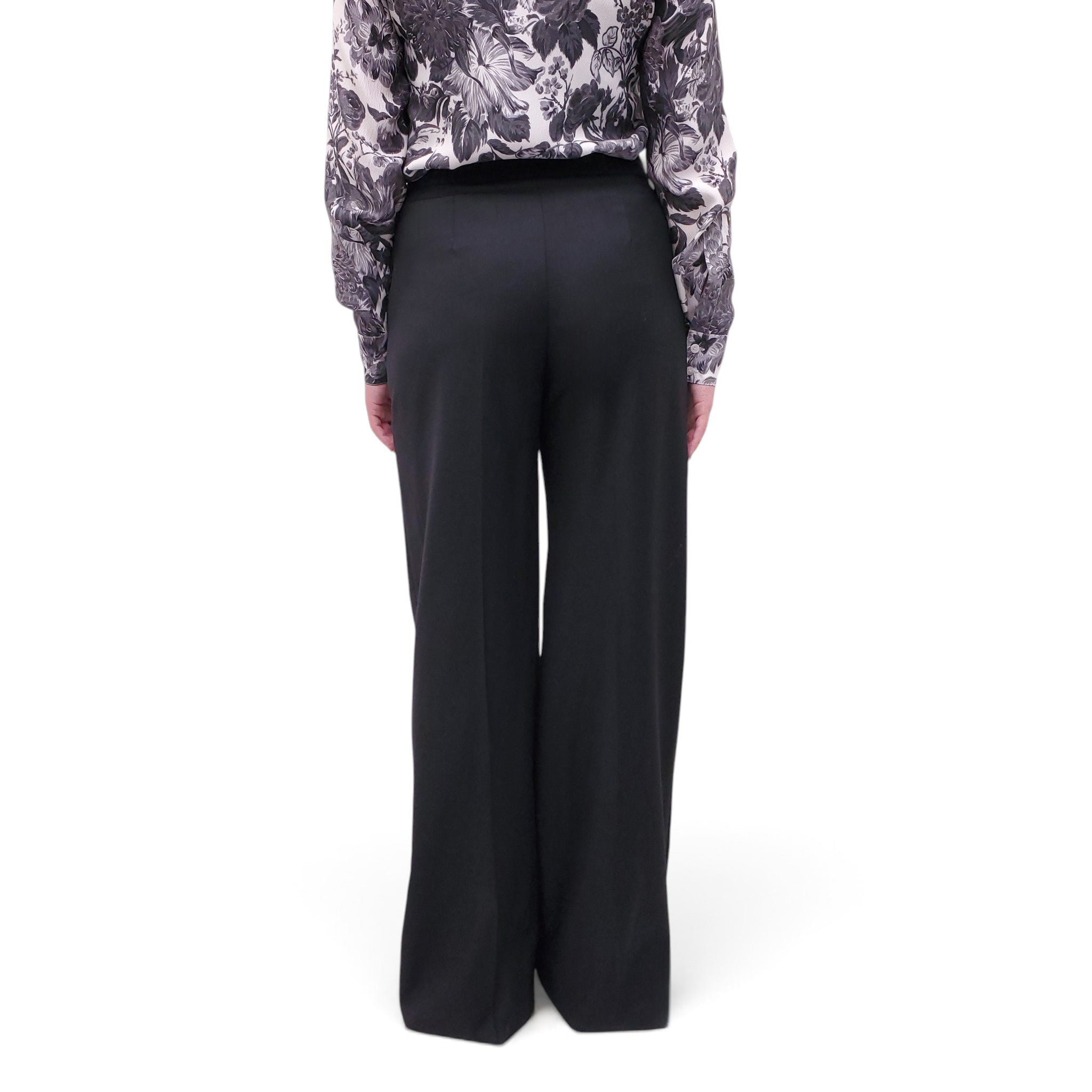STELLA MCCARTNEY WIDE LEG BLACK TROUSERS - SIZE 44