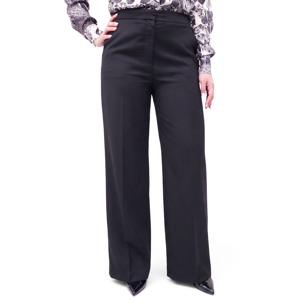 STELLA MCCARTNEY WIDE LEG BLACK TROUSERS - SIZE 44